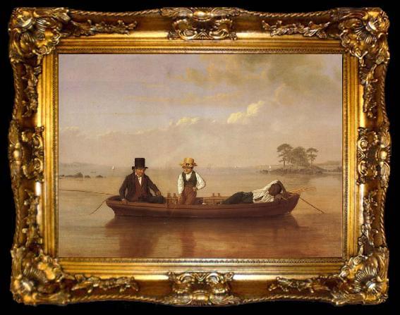 framed  James-Goodwyn Clonney Fishen im Long Island Sound nahe, ta009-2